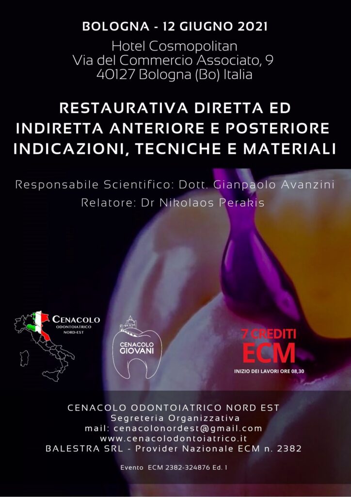 Restaurativa diretta ed indiretta anteriore e posteriore – Indicazioni, tecniche e materiali