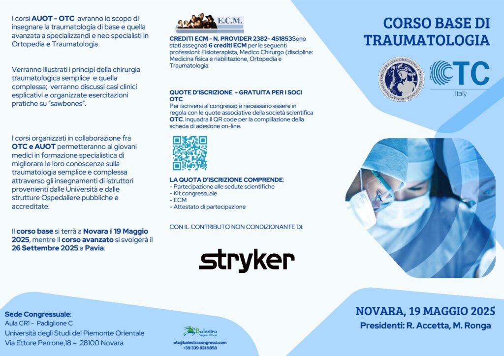 CORSO BASE DI TRAUMATOLOGIA