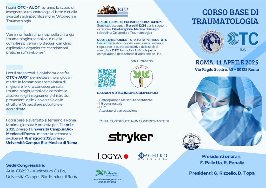 CORSO BASE DI TRAUMATOLOGIA