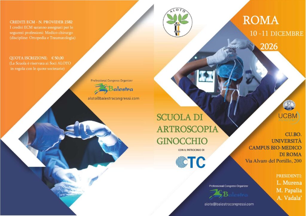 SCUOLA DI ARTROSCOPIA GINOCCHIO