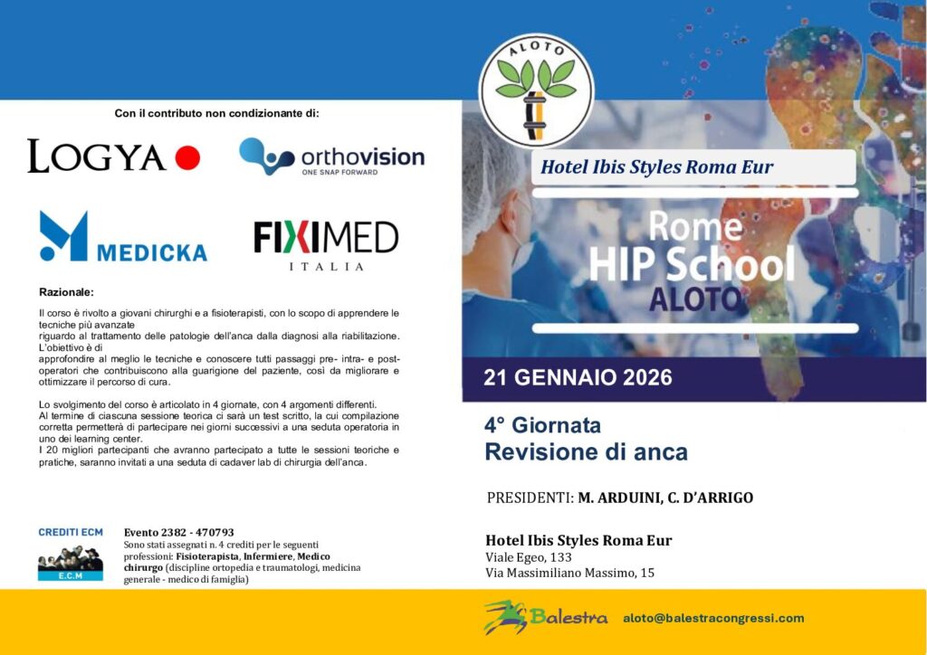 ROME HIP SCHOOL 4° Giornata Revisione di anca