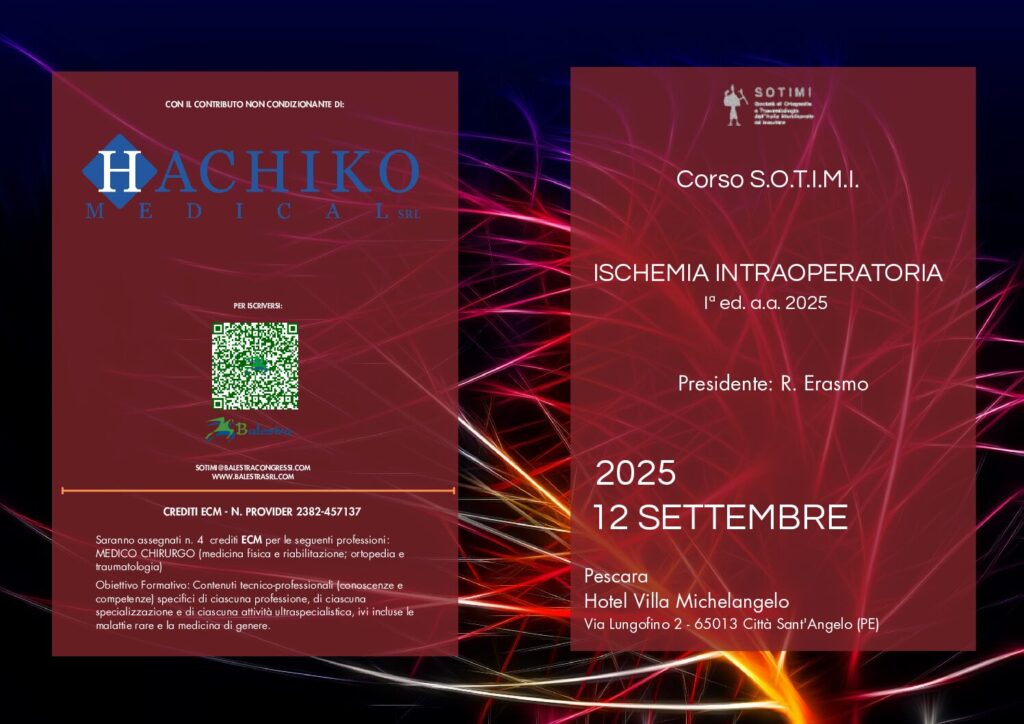 Corso S.O.T.I.M.I. – ISCHEMIA INTRAOPERATORIA Iª ed. a.a. 2025