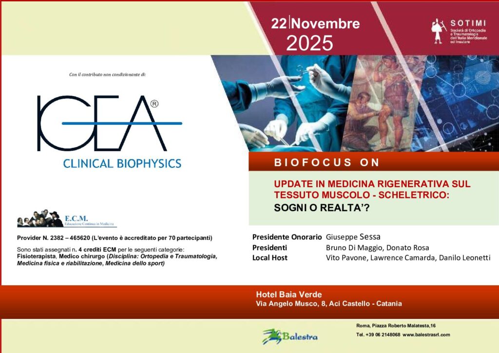 BIOFOCUSON – UPDATE IN MEDICINA RIGENERATIVA SUL TESSUTO MUSCOLO – SCHELETRICO: SOGNI O REALTA’?
