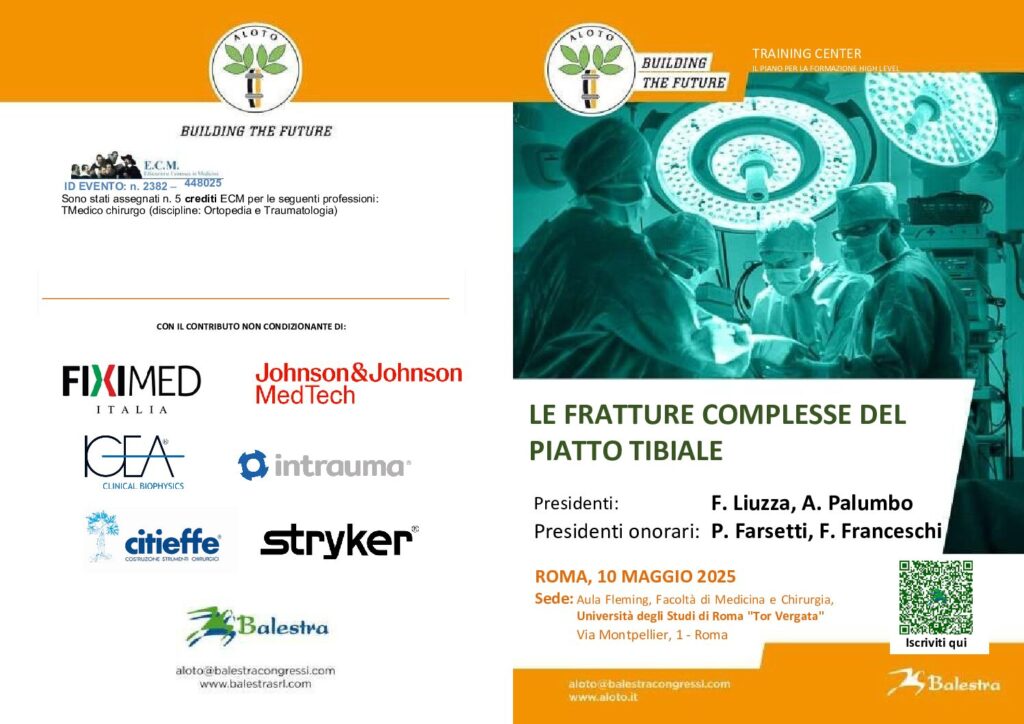 LE FRATTURE COMPLESSE DEL PIATTO TIBIALE