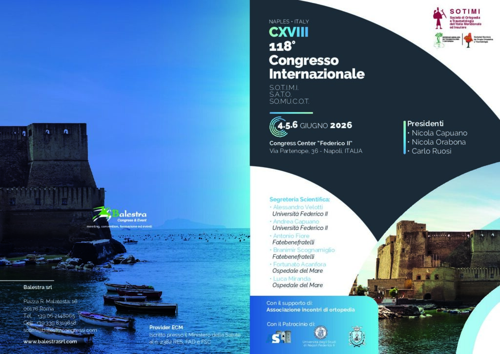 118°Congresso Internazionale 2026 S.O.T.I.M.I. S.A.T.O. SO.MU.C.O.T